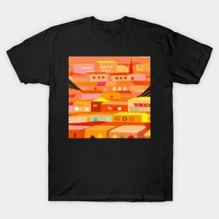 Oaxaca Orange Houses T-Shirt